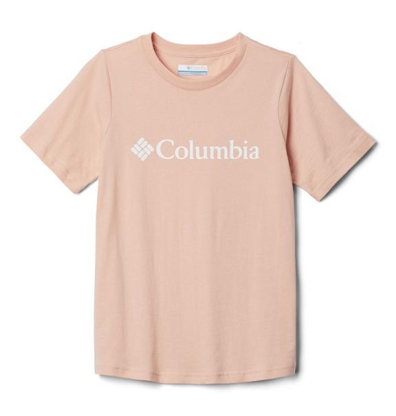 Columbia CSC Basic Logo Shirts Pink For Boys NZ15038 New Zealand